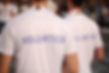 Back of a group of volunteers