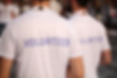 Back of a group of volunteers