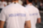 Back of a group of volunteers