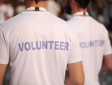 Volta de um grupo de voluntários