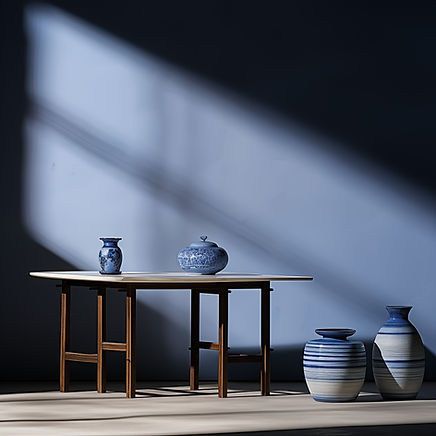Blaues Innendesign