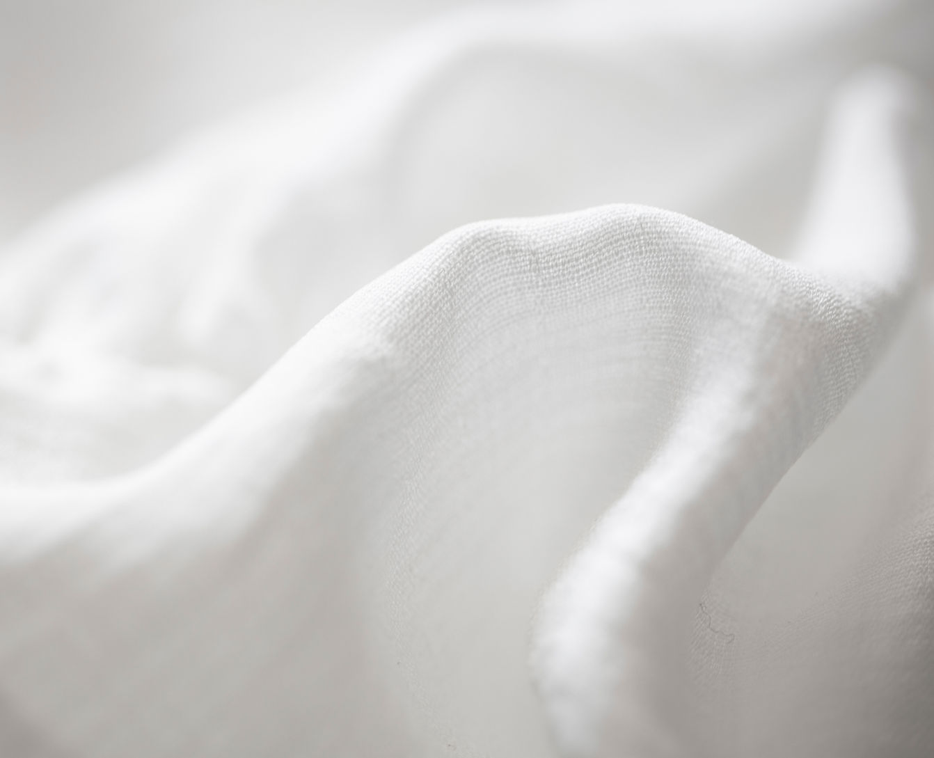 Tissu de coton blanc