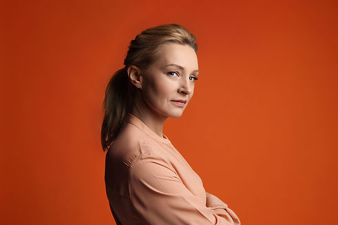 Woman Against Orange
