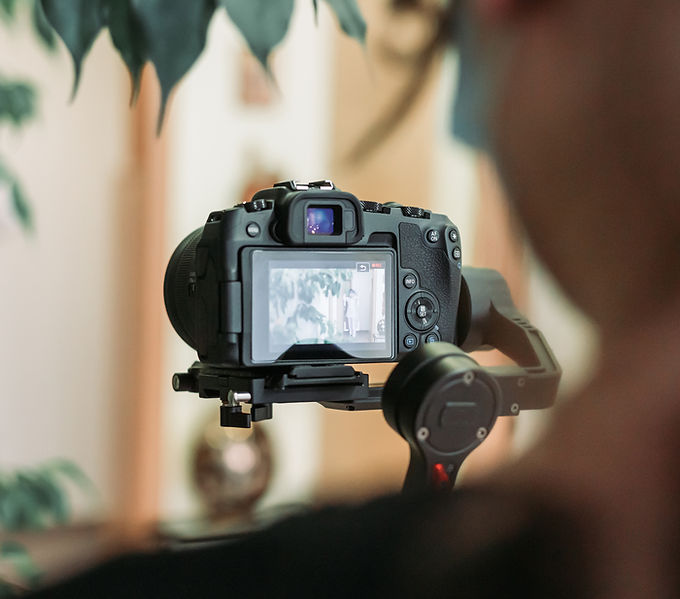 Camera on a tripod