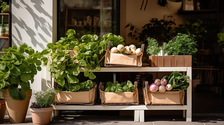 étalage du marché aux légumes