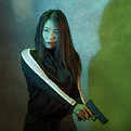 Actress Holding a Gun