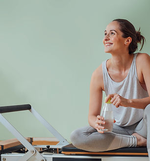Woman Sitting on Equipment