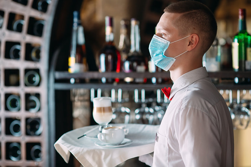 Waiter with Mask
