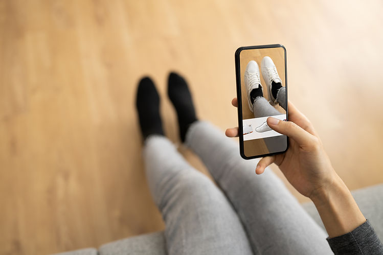 Digital shopping shoes