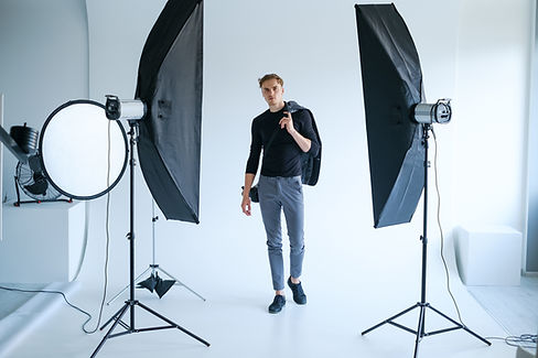 Man at photo shoot