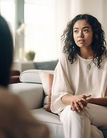Woman in conversation