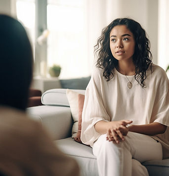 Woman in conversation