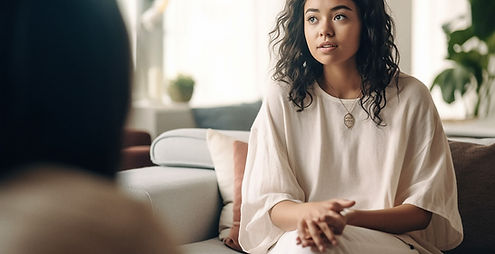 Woman in conversation