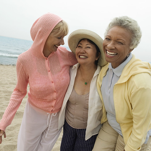 Women Laughing on Beach