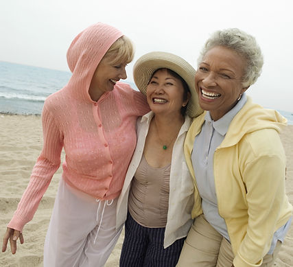 Women Laughing on Beach