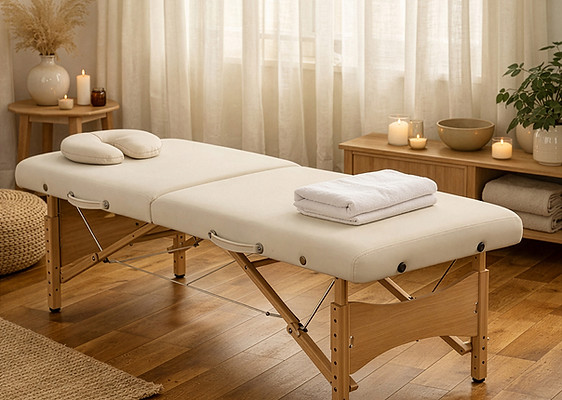Massage Table Setup