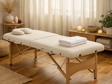 Massagetisch-Setup
