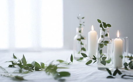 Candles and Greenery Decor