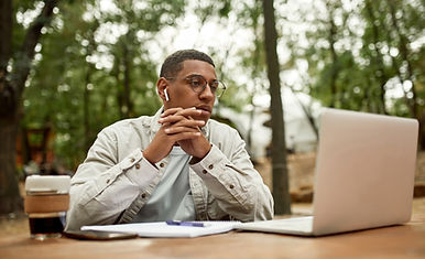 Man Working Outdoors