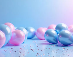Pink and Blue Balloons
