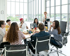 Meeting in an office