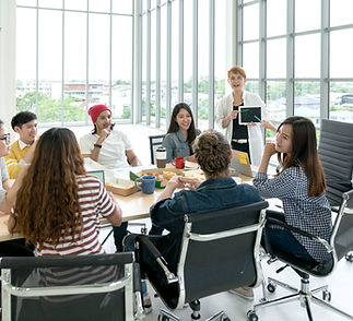 Meeting in an office