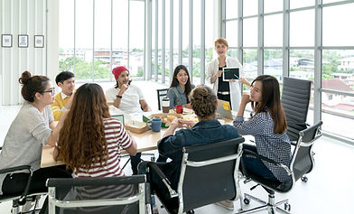 Meeting in an office