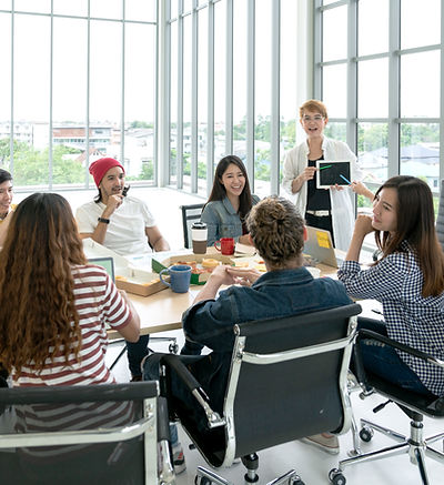 Meeting in an office