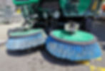 close-up image of road sweeper