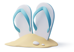 Flip-Flops auf Sand