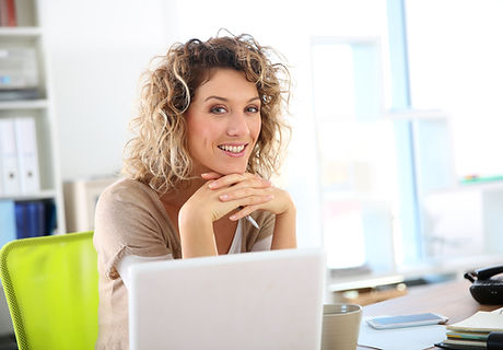 Woman Working on Laptop