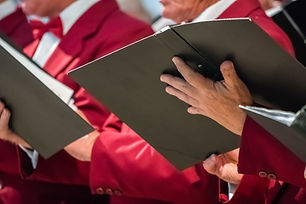 Coro de la Iglesia cantantes y partitura