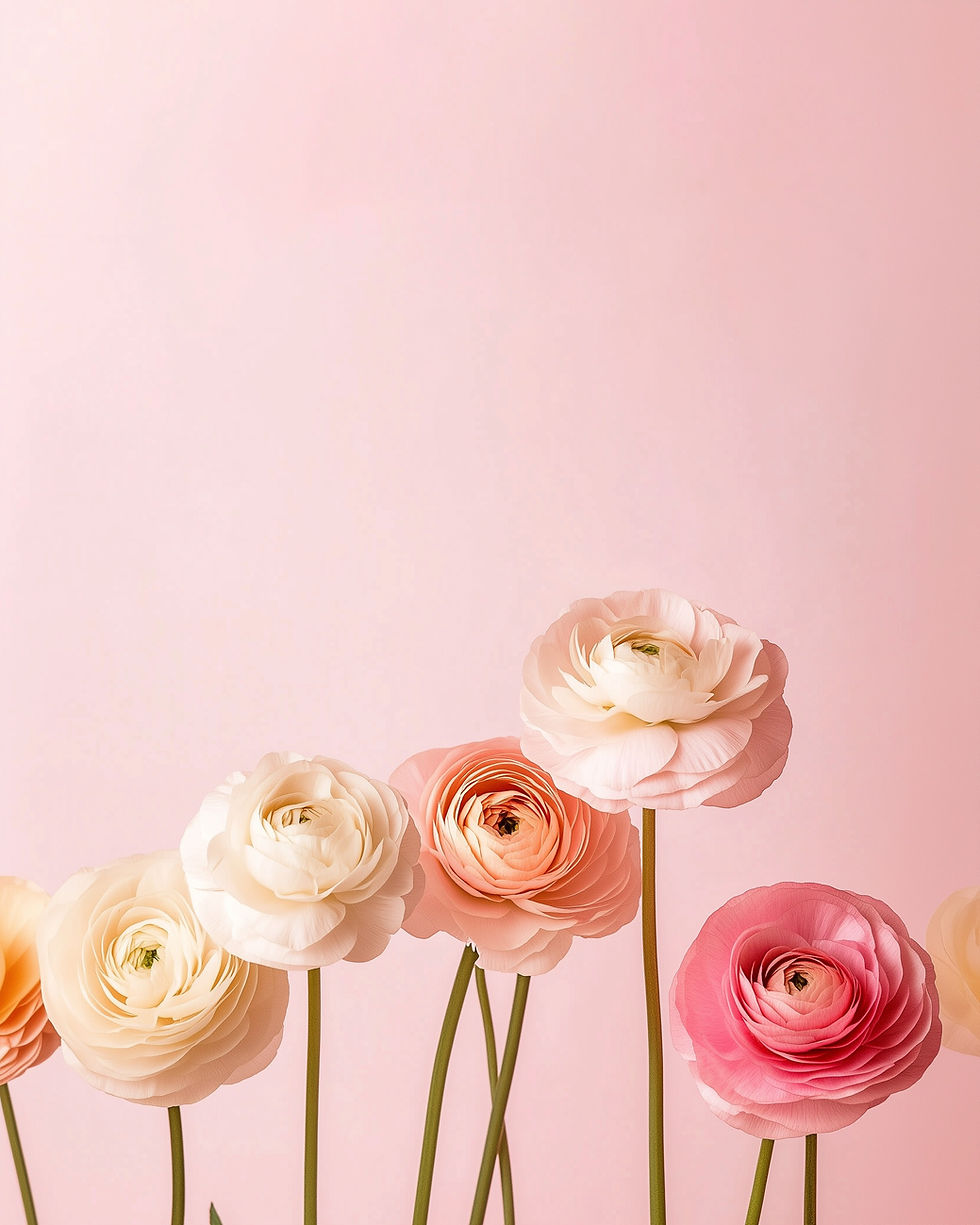Flores de ranúnculo rosa