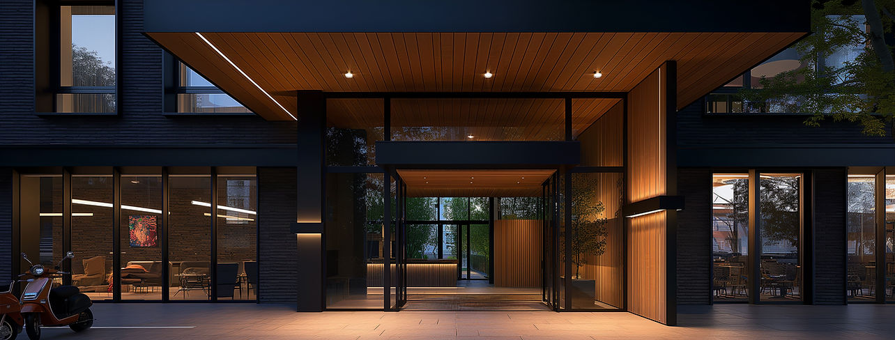 Modern Building Entrance