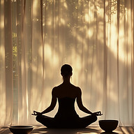 Meditation i siluett