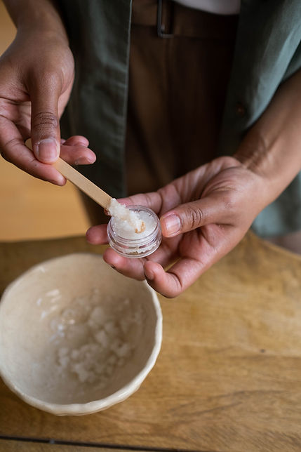 Applying Skincare Product