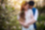 Couple in flower garden