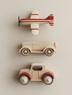 Veículos de brinquedo de madeira