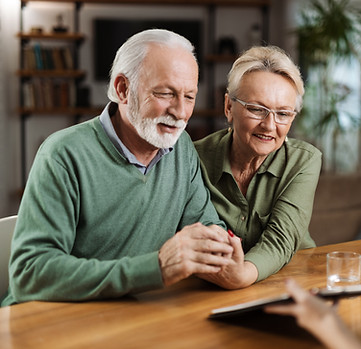 Elderly Couple Meeting