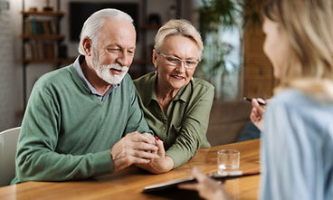 Elderly Couple Meeting