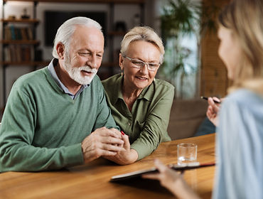 Elderly Couple Meeting