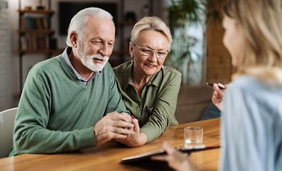 Elderly Couple Meeting