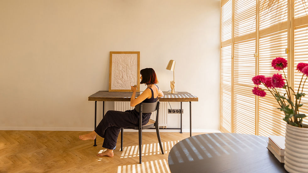 Sitting at a Desk