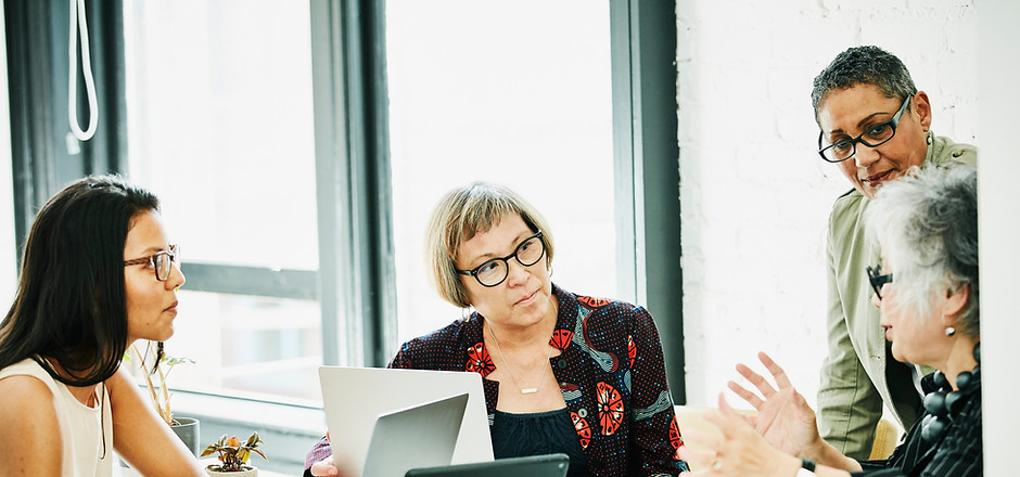A group of women at a business meeting