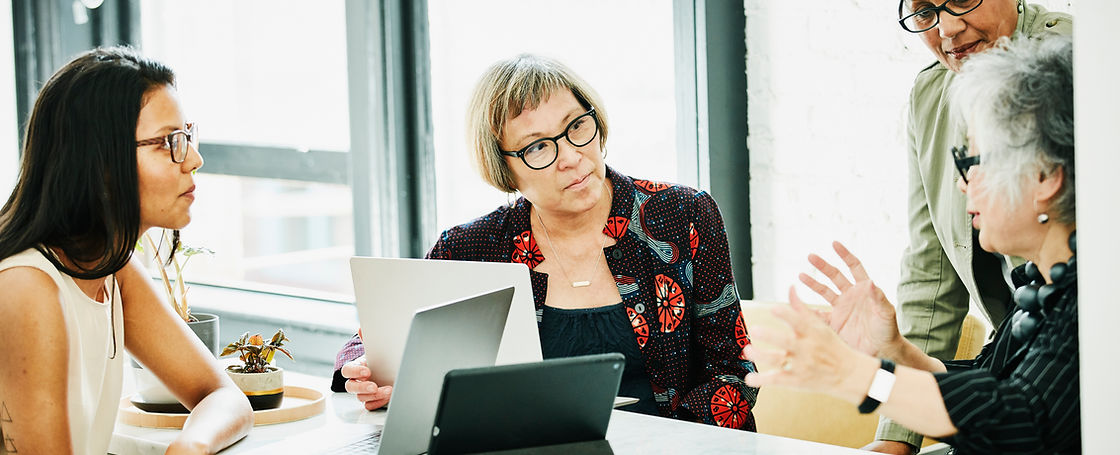 A group of women at a business meeting