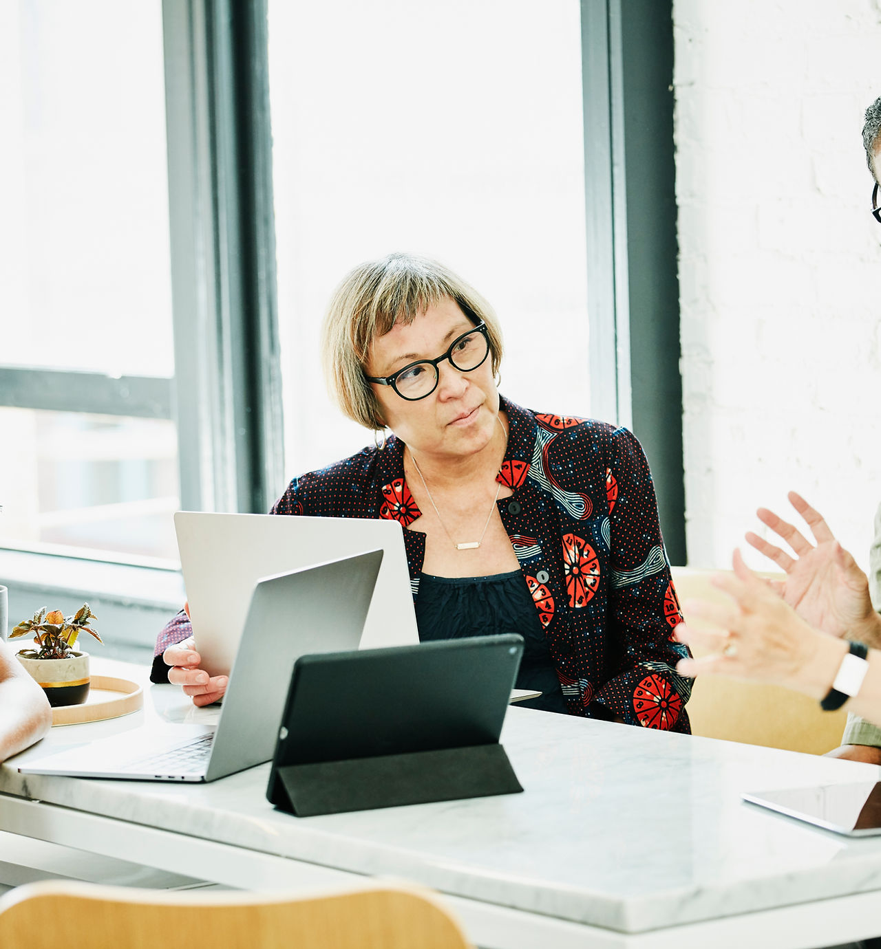 A group of women at a business meeting