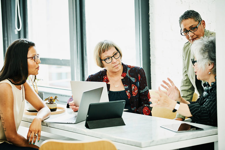 A group of women at a business meeting