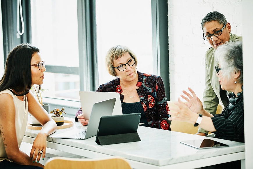 A group of women at a business meeting