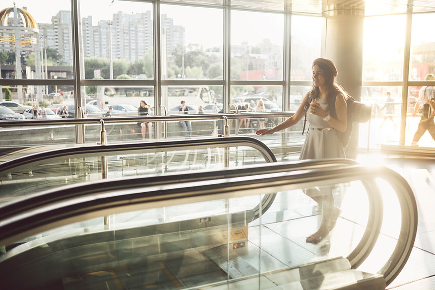 Going Down an Escalator