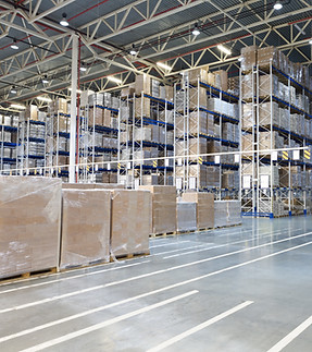 Distribution Warehouse with High Shelves
